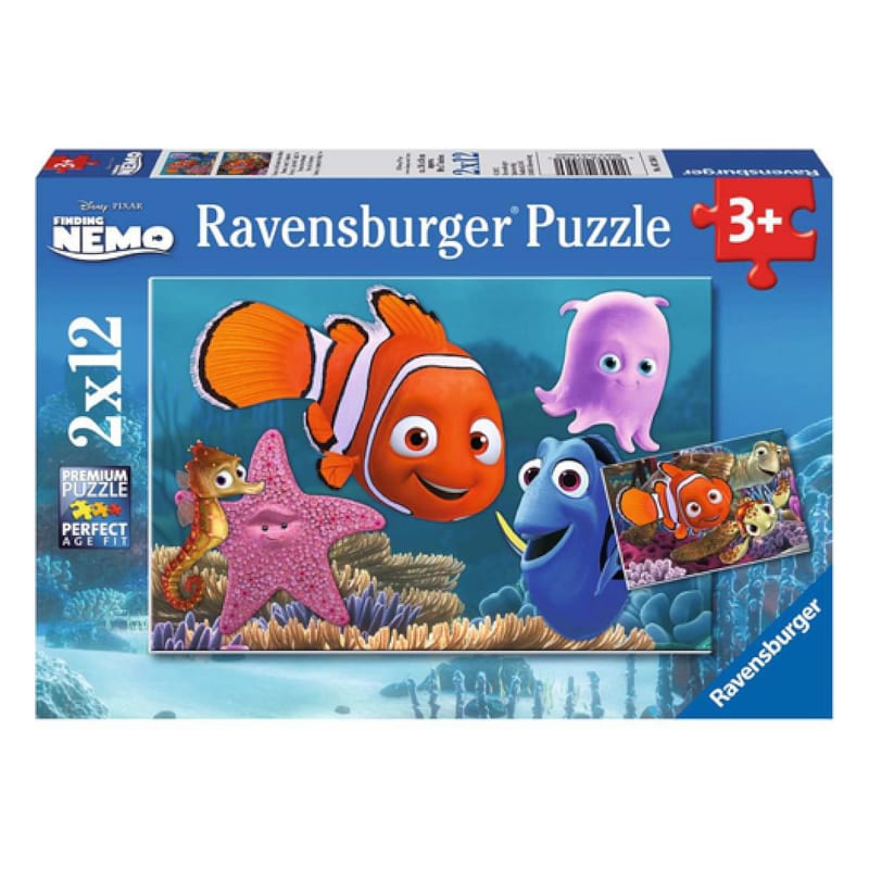 Puzzle 2x12 pcs nemo le petit fugueur