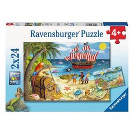 Puzzle 2x24 pcs pirates et sirenes