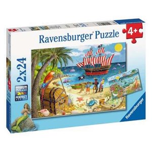 Puzzle 2x24 pcs pirates et sirenes