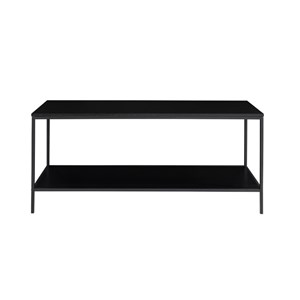 Chic- meuble tv noir et métal 100x45 cm