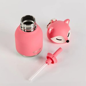 Mini gourde isotherme bestie renard rose (200 ml)