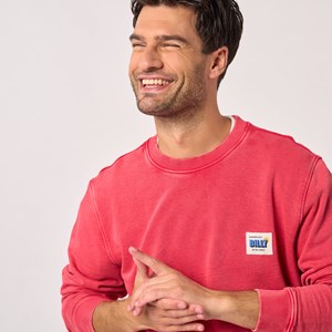 Sweat vintage en coton biologique rouge S