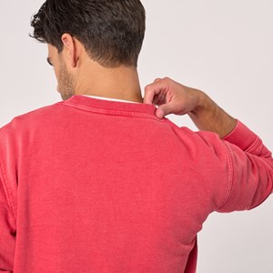 Sweat vintage en coton biologique rouge S