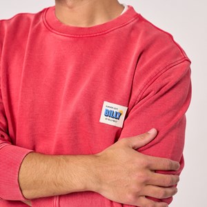 Sweat vintage en coton biologique rouge S