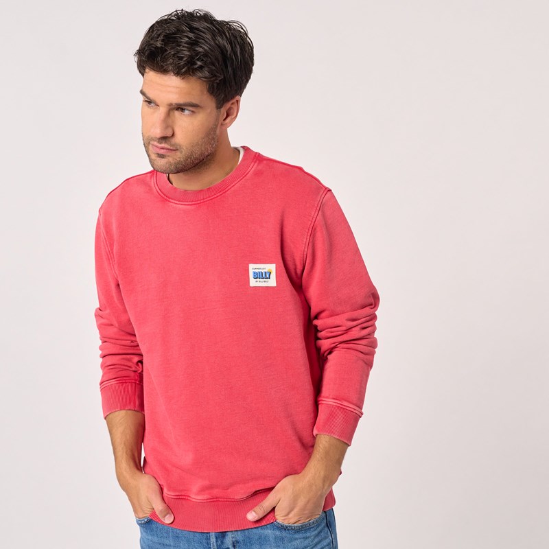 Billybelt - Sweat vintage en coton biologique rouge