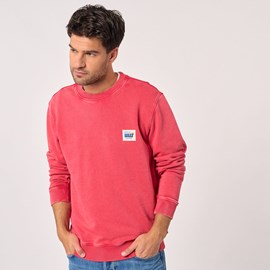Sweat vintage en coton biologique rouge