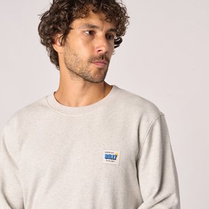 Sweat vintage en coton biologique gris clair XXL