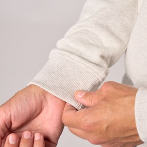 Sweat vintage en coton biologique gris clair XXL