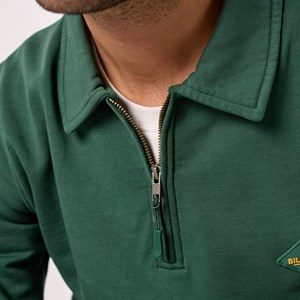 Sweat à col zippé vert XXL