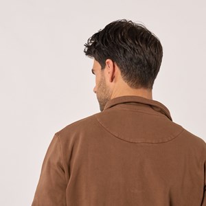 Sweat à col zippé marron S