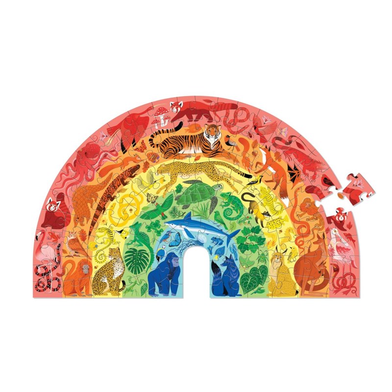 Puzzle animaux arc-en-ciel - 100 pièces
