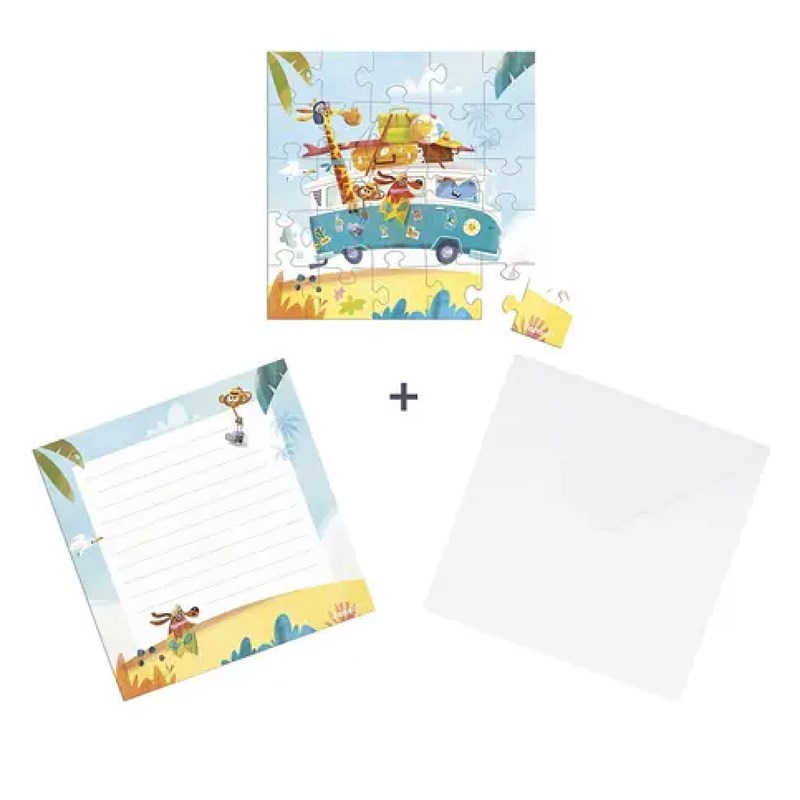 Carte cadeau puzzle 25 pieces road trip