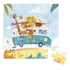Carte cadeau puzzle 25 pieces road trip