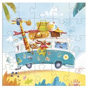 Carte cadeau puzzle 25 pieces road trip