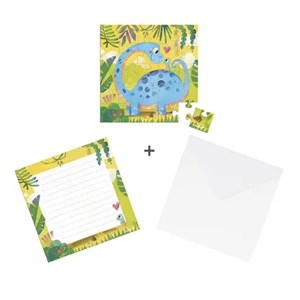 Carte cadeau puzzle 25 pieces dinosaures