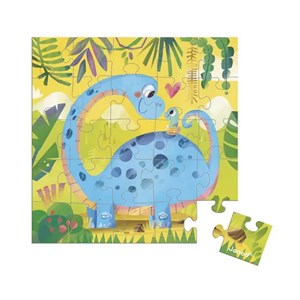 Carte cadeau puzzle 25 pieces dinosaures