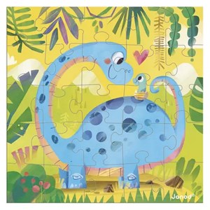 Carte cadeau puzzle 25 pieces dinosaures
