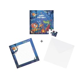Carte cadeau puzzle 25 pieces foret