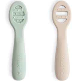 Lot de 2 cuillères d'apprentissage cambridge blue-shifting sand