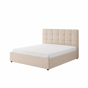 Santa lit avec coffre de rangement 160x200cm velour beige