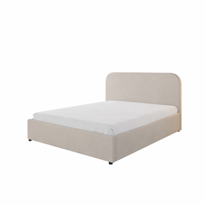 Houston lit avec coffre de rangement 140x190cm velours beige
