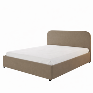 Houston lit avec coffre de rangement 140x190cm velours taupe