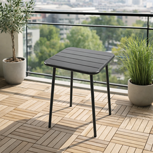 Bergame table carrée 2 places 50x50cm gris foncé