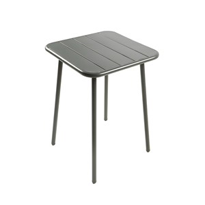 Bergame table carrée 2 places 50x50cm gris foncé
