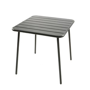 Bergame table carrée 4 places 70x70cm gris foncé