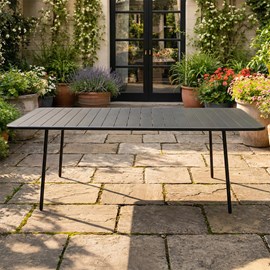 Bergame table de jardin 8-10 places 200cm gris foncé