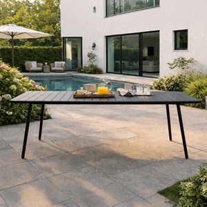 Bergame table de jardin 10-12 places 234cm gris foncé