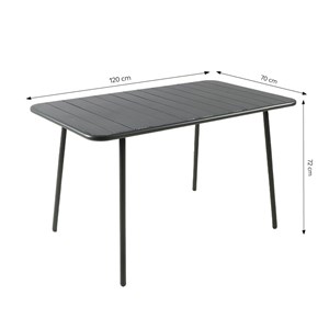 Bergame ensemble table de jardin 120 cm et 4 chaises