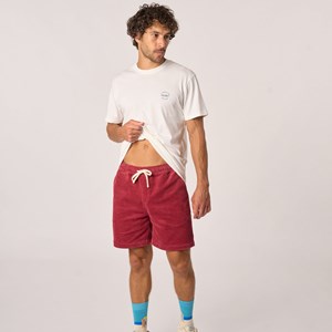 Short en velours bordeaux S