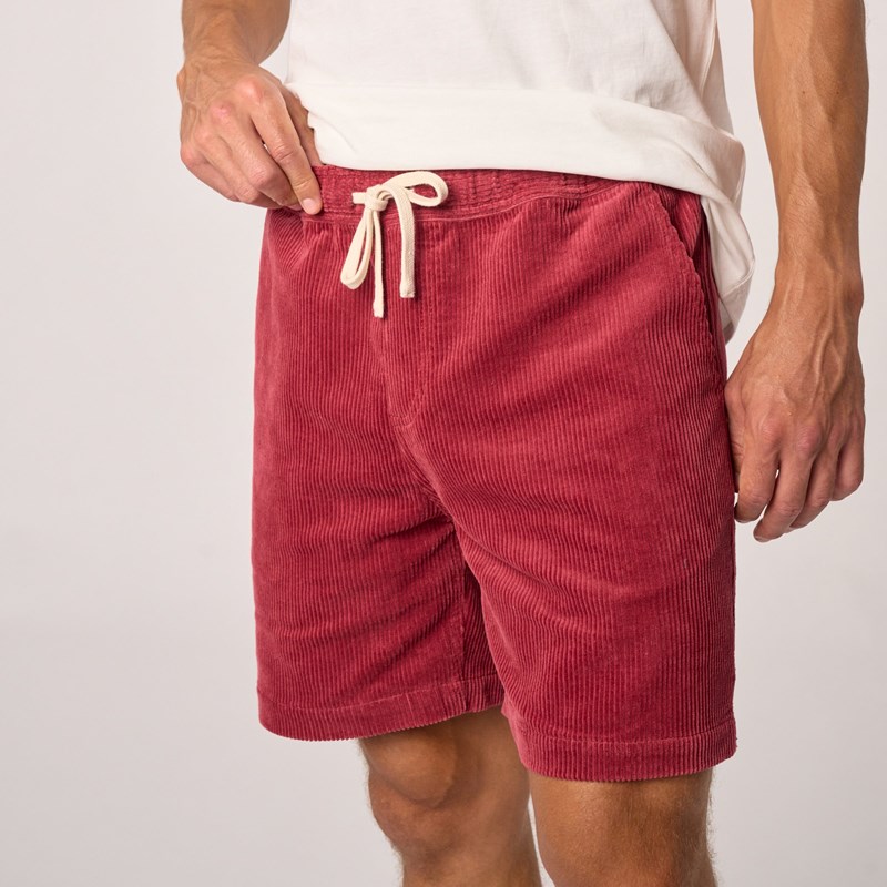 Short en velours bordeaux