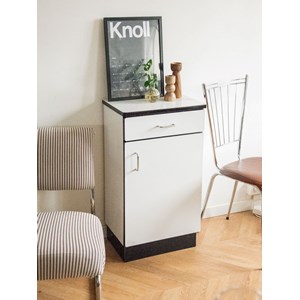 Buffet fin en formica blanc n°513