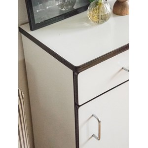 Buffet fin en formica blanc n°513