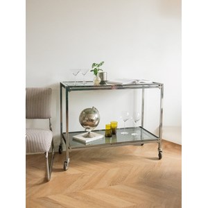 Desserte en verre et métal n°261