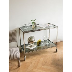 Desserte en verre et métal n°261