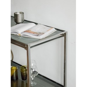 Desserte en verre et métal n°261