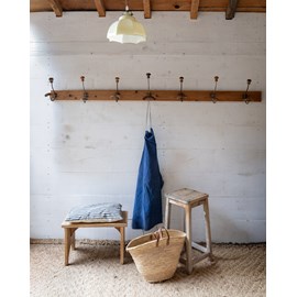 Porte-manteau vintage en bois et métal n°273