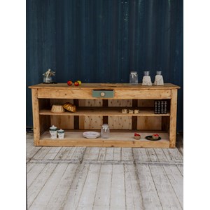 Grand comptoir ancien en bois n°727