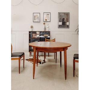 Table à manger à rallonges en teck n°1090