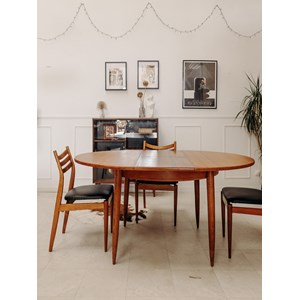 Table à manger à rallonges en teck n°1090