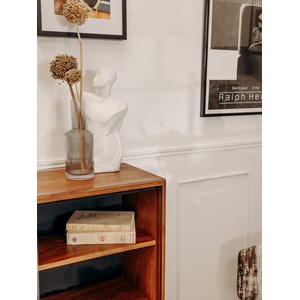 Grande vitrine en bois foncé n°154