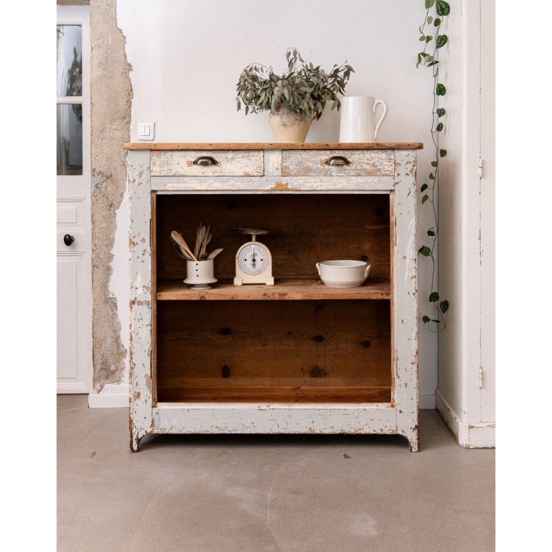 Debongout - Buffet en bois patiné bleu gris n°730