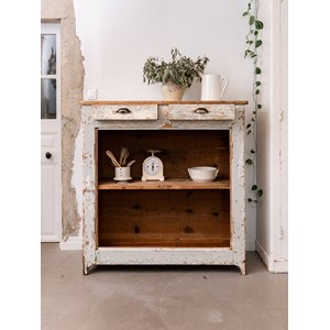 Buffet en bois patiné bleu gris n°730