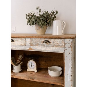 Buffet en bois patiné bleu gris n°730