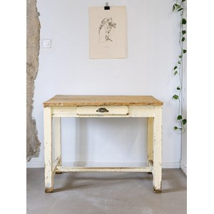 Table à manger en bois patiné n°615