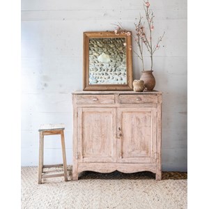 Buffet de campagne en bois patiné rose n°737