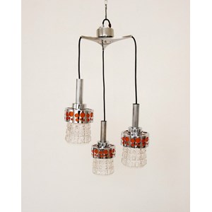 Suspension en chrome et verre n°223